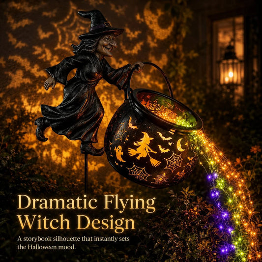 🔥HOT SALE 49% OFF🎃Halloween Witch Cauldron Garden Light