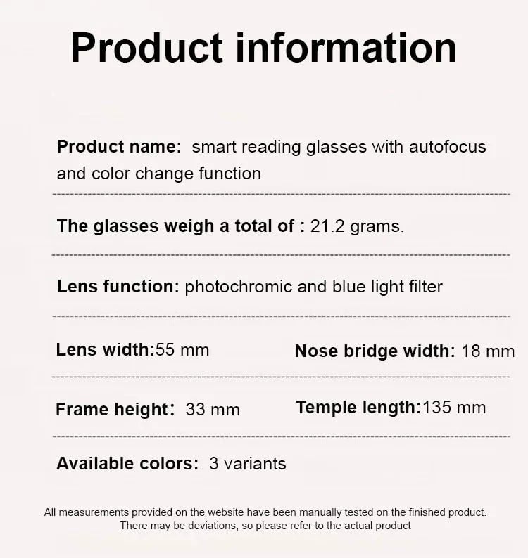 🔥HOT SALE 49% OFF – [Co-Created by Designers]Gypsophila Smart Zoom and Color-Changing Reading Glasses