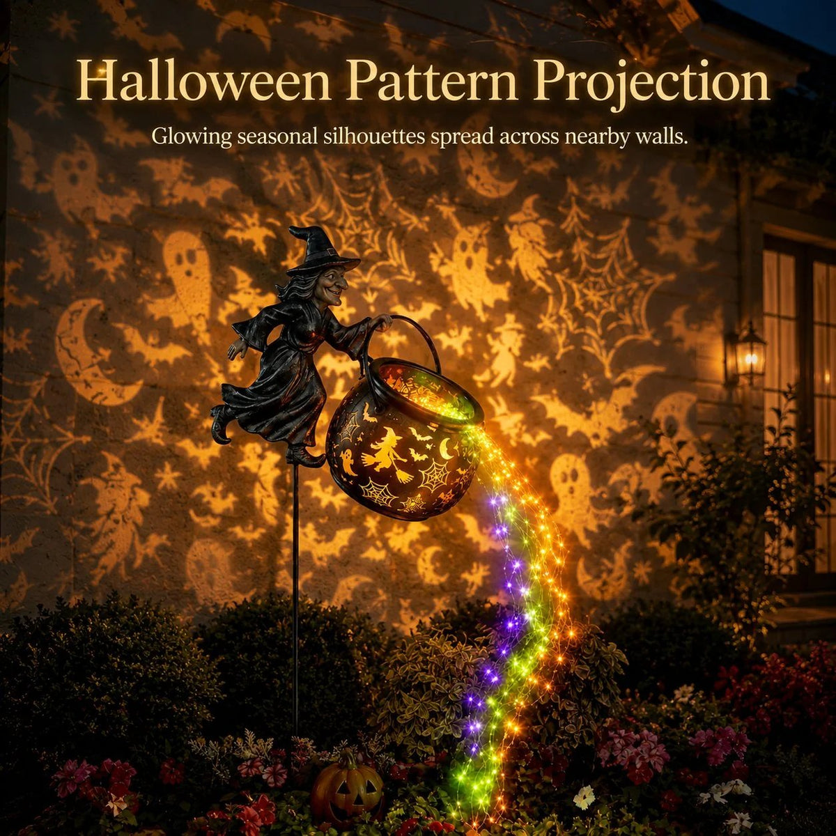 🔥HOT SALE 49% OFF🎃Halloween Witch Cauldron Garden Light