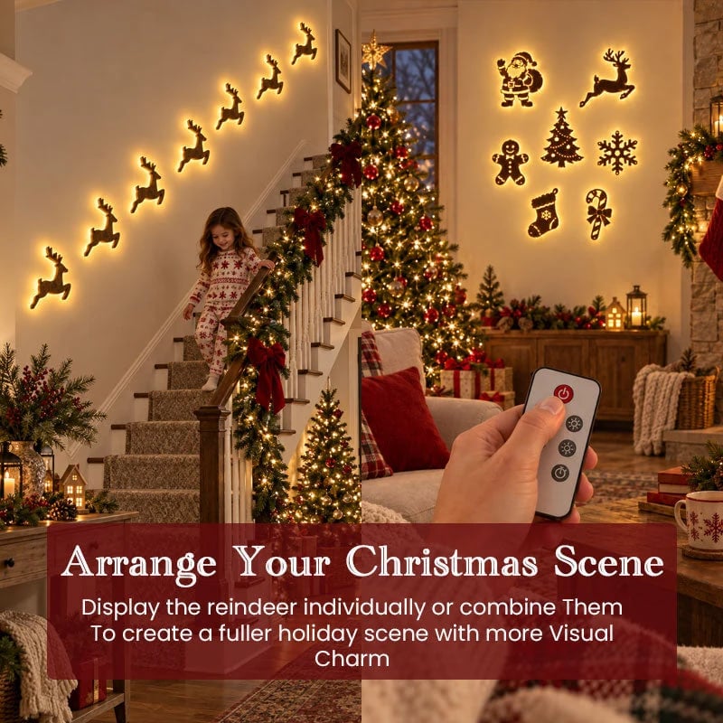 Christmas LED Silhouette Lights – 7-Piece Set