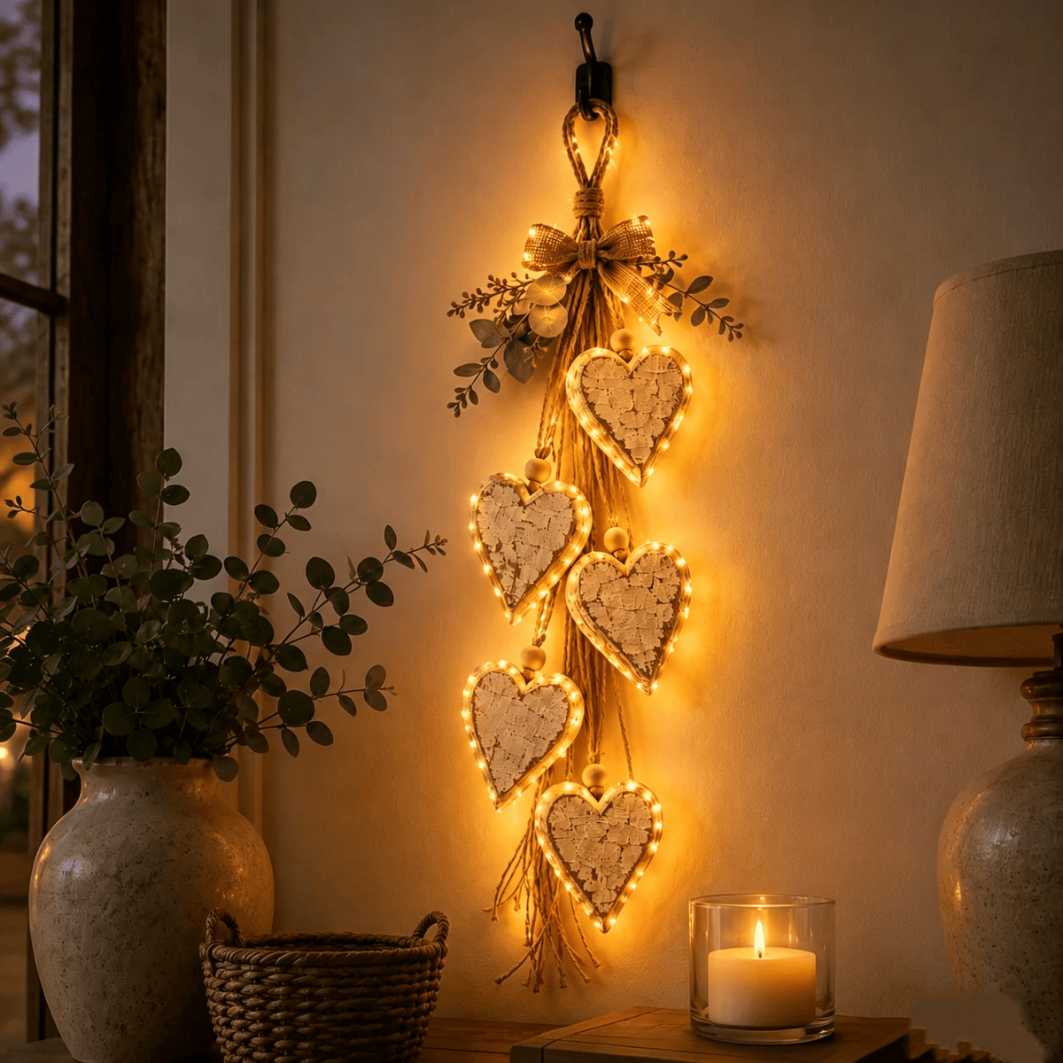 🍂🤎Hanging Heart Wall Decor